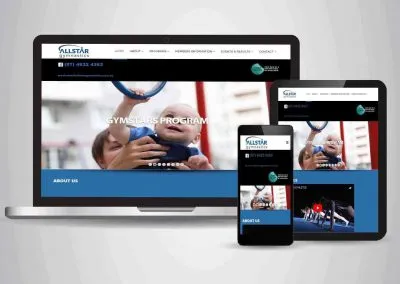 Allstar Gymnastics - Website Designer Toowoomba Portfolio